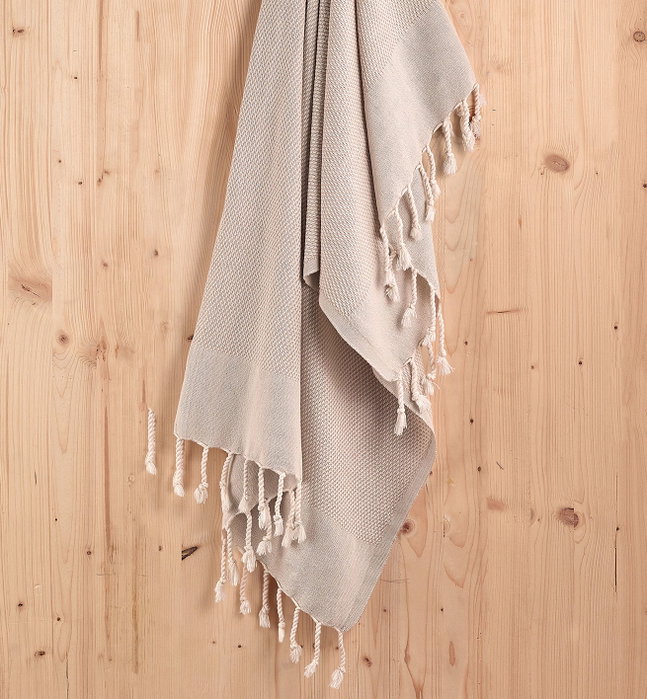 Mijölnir Toalla de playa fouta Retro - Beige (60 x 110)